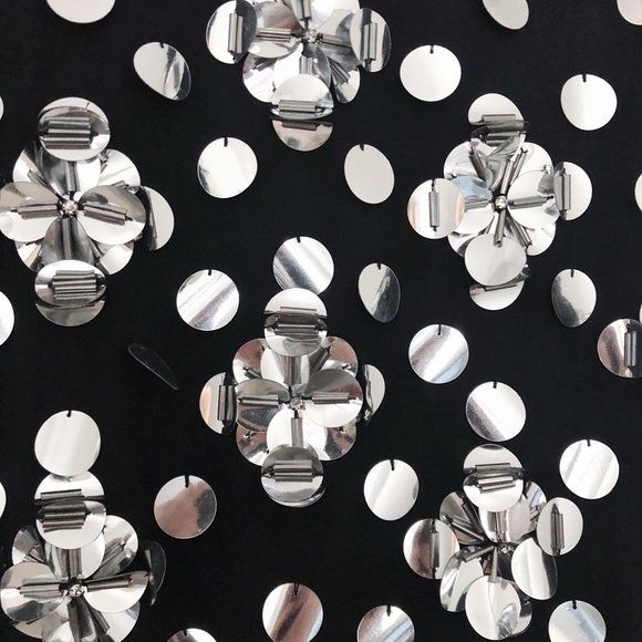 Milly Black Dress w/ Silver Paillette Sequins - Picture 4 of 8